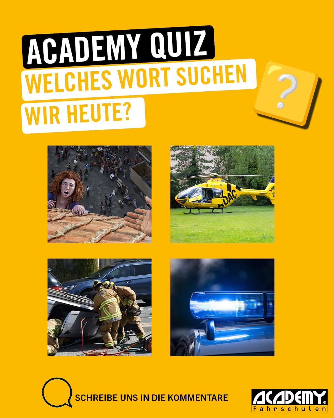 Rätsel: Welches Wort wird durch diese 4 Bilder gesucht?