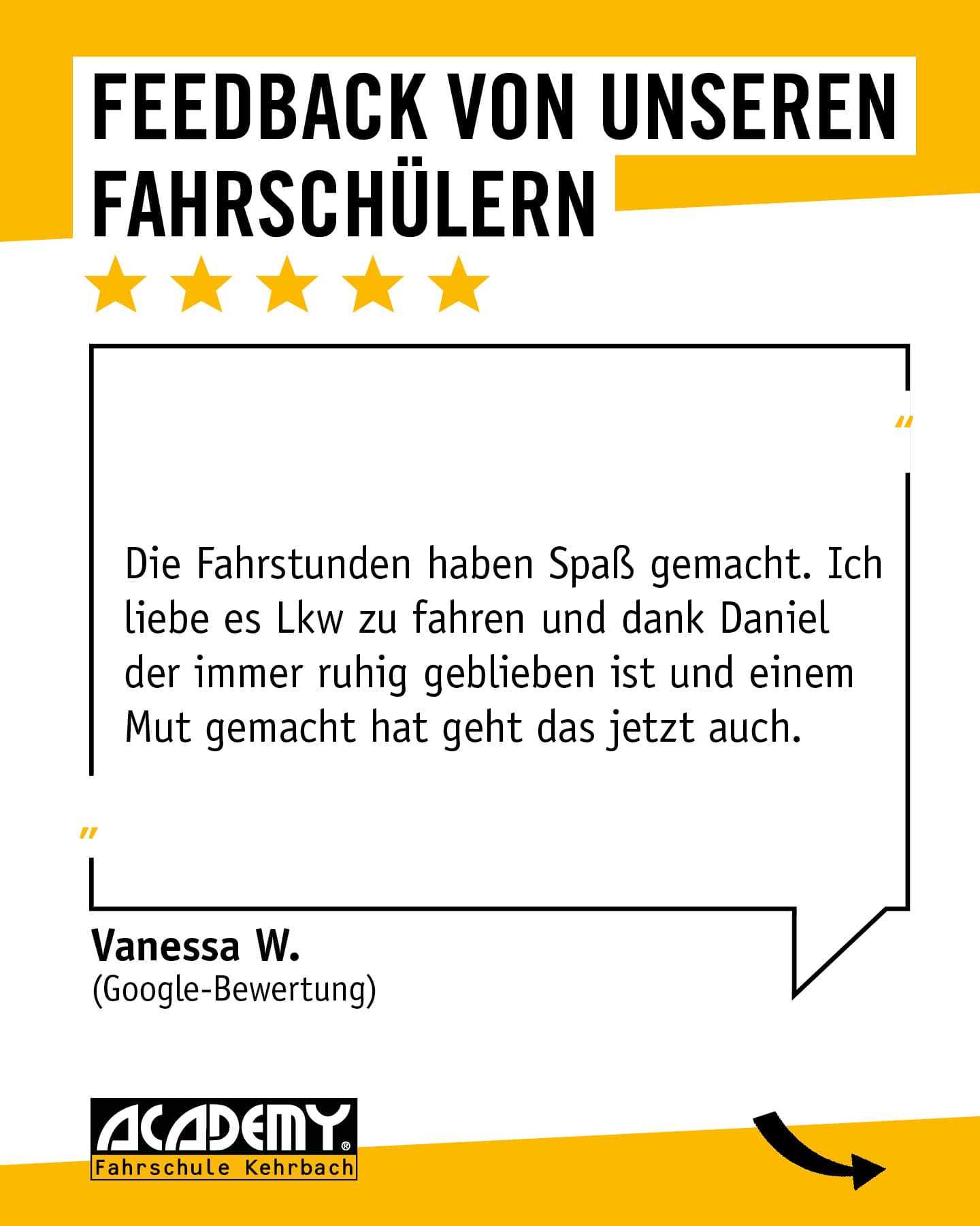 Mach’s wie Vanessa und mach Lkw fahren zu deinem Ding! 🚚💙