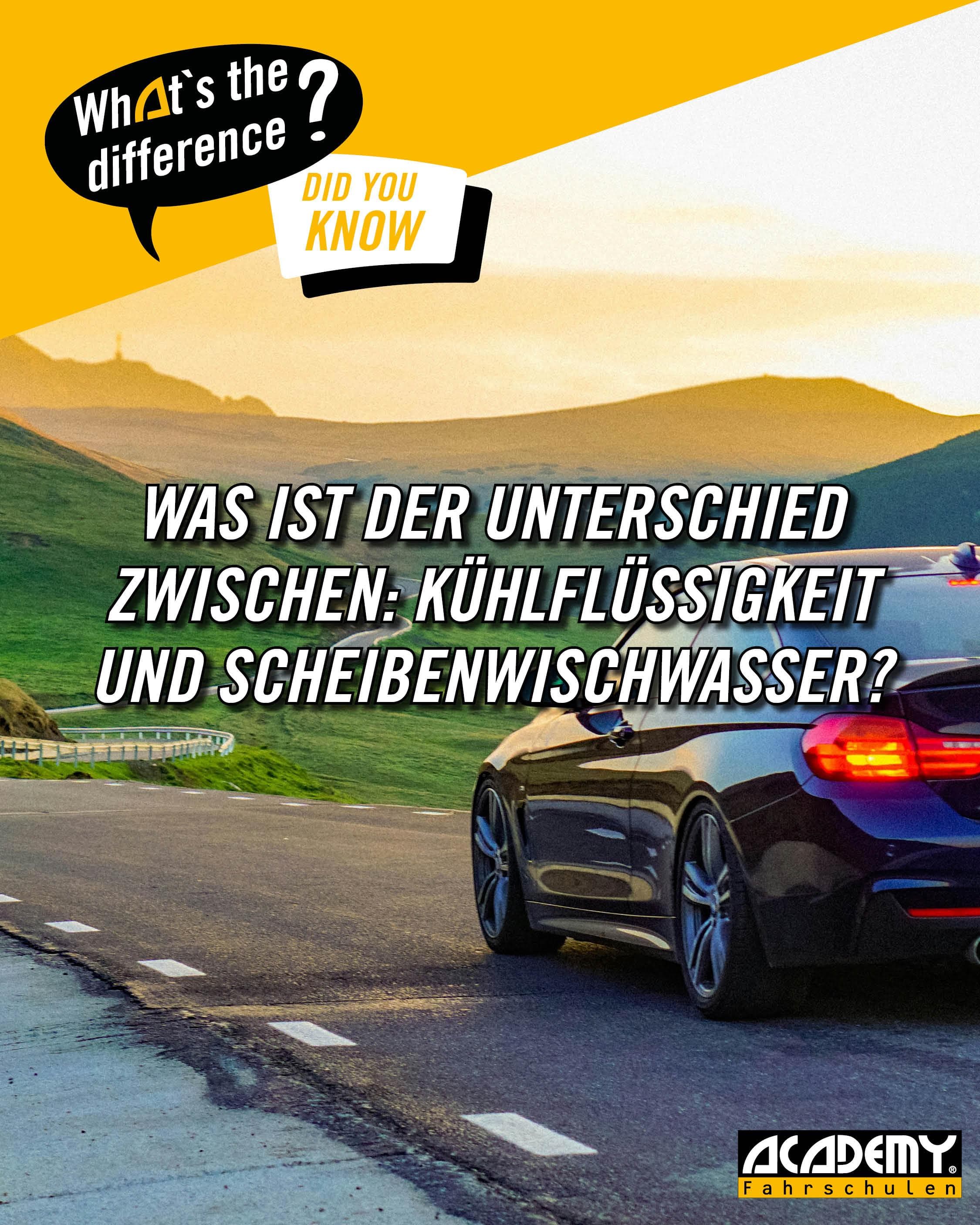 Was ist der Unterschied zwischen Kühlflüssigkeit und Scheibenwischwasser?