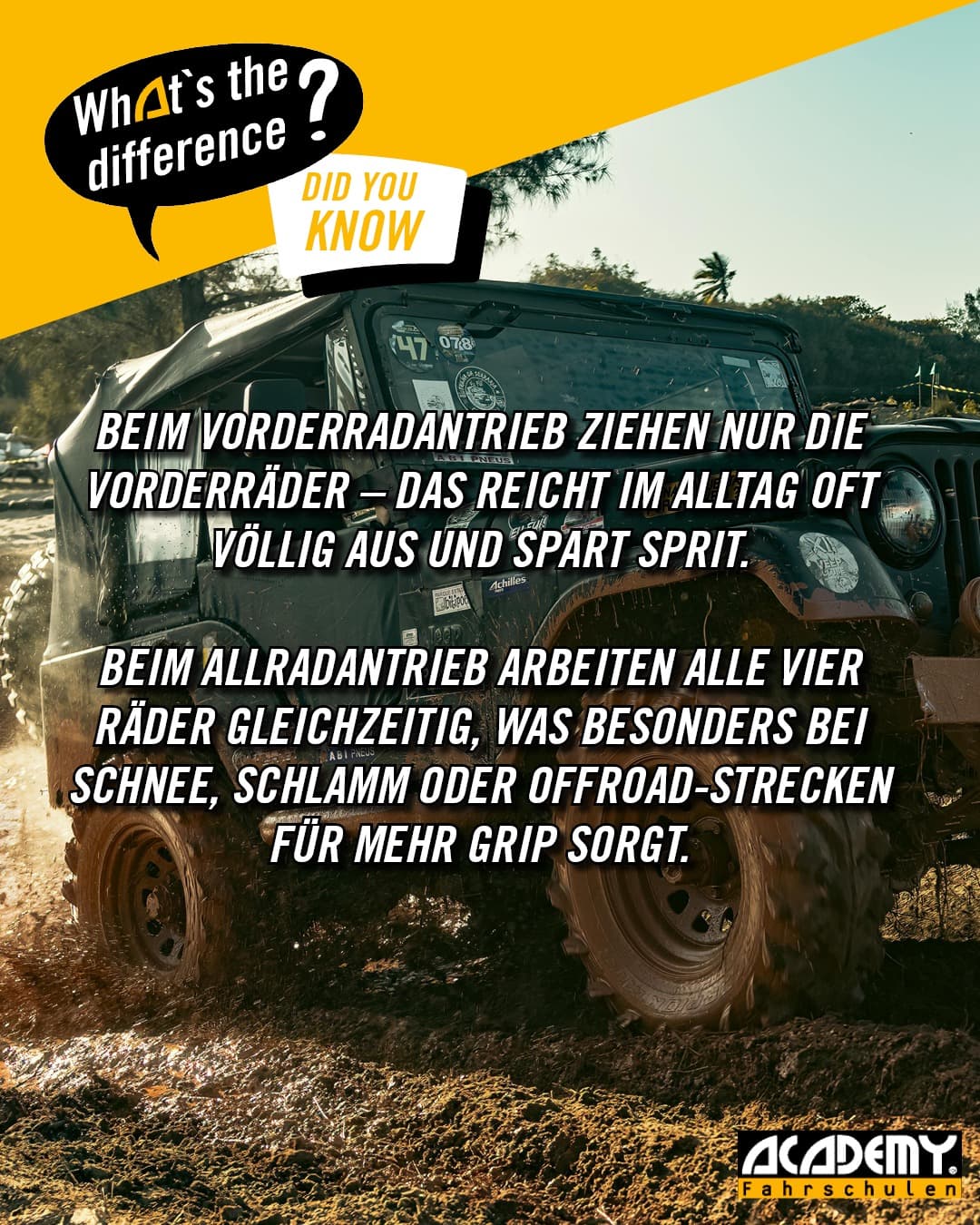 Allradantrieb vs. Vorderradantrieb – Was ist der Unterschied?! ⚙️❓